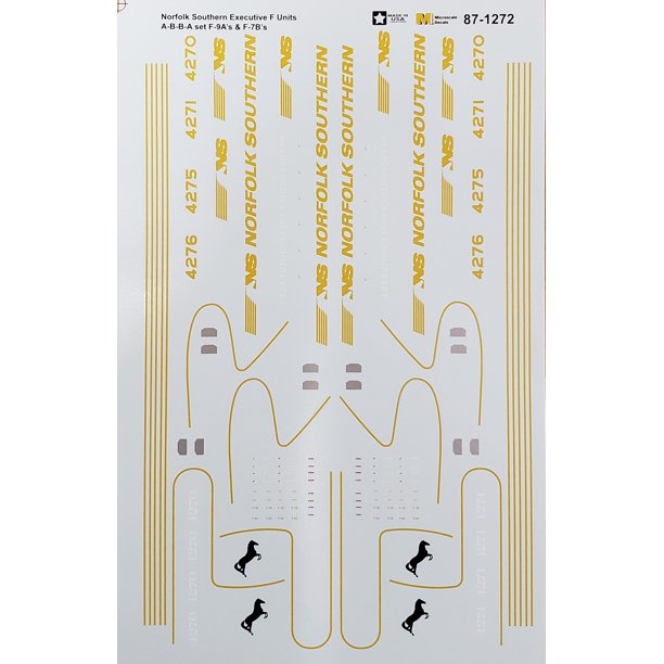 Microscale Model Railroad/Train Decals HO Scale Norfolk Southern/NS F