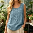 thumbnail image 3 of Lixiuxyad Cute Tank Tops for Women Elegant Embroidered Sleeveless Top For Relaxed Fit Tank With Casual Vibe Without Logo,Blue M, 3 of 7