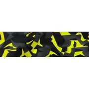 Way2Buy 12"X60" Yellow Black Gray Gloss Geometric Camouflage Vinyl Car Wrap Film Automobile Sticker with Air Release Adhesive+ Free Tool Kit/ (1FT x 5FT))…