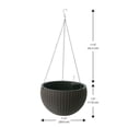 thumbnail image 4 of Algreen Modena Wicker Self-Watering Hanging Basket Planter, Mocha, 2-Pack, 4 of 7