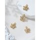 thumbnail image 1 of 4 colgantes de flores de latón chapado en micropavé de circonita cúbica, decoración, 1 of 3