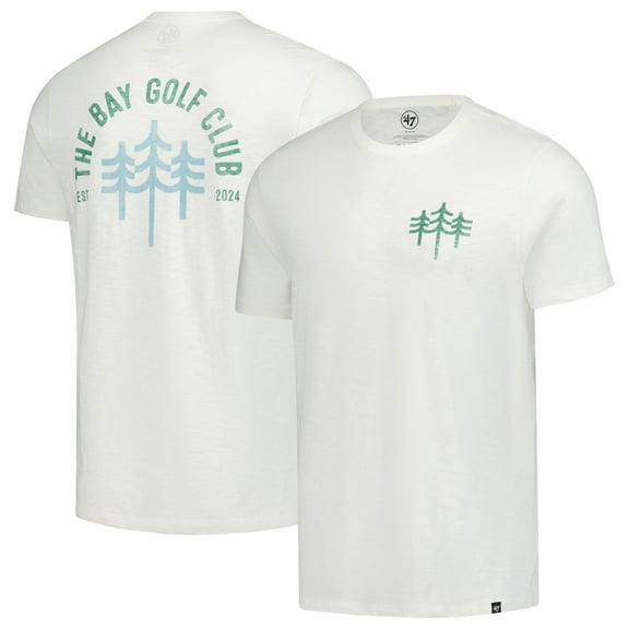 Men's-'47  White The Bay Golf Club Distressed Backer Scrum T-Shirt