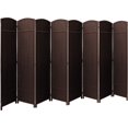 thumbnail image 1 of Tall Extra Wide Foldable Panel Partition Wall Divider, Double Hinged Room and Folding Privacy Screens6 feet, Chocolate,, 1 of 7