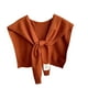 thumbnail image 1 of Bufandas de mujer de color liso de punto para exteriores, chal de invierno con cuello falso, bufanda decorativa Kangshi para el regazo y los hombros, bufanda para mujer, 1 of 1