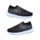 thumbnail image 1 of Qarigey Zapatillas de deporte de malla Crystal Bling Shoes Casual Sock Trainers Transpirable Cómodo Fondo para correr al aire libre Negro Type3 NO3, 1 of 6