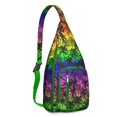 thumbnail image 1 of Minimalist Palm Tree Sling Backpack - Clean Line Tropical Design Crossbody Bag, Fashionable for Daily Commute, 1 of 4