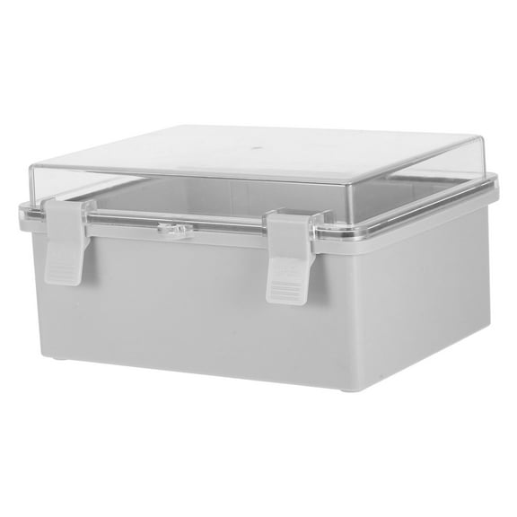 FRCOLOR Waterproof Electrical Junction Box Plastic Dustproof Outdoor Project Enclosure With Hinged Shell And Mounting Plates