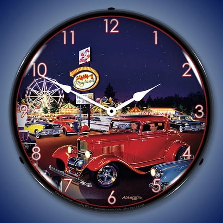 Sammys Playland Wall Clock, Lighted: Bruce Kaiser
