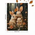 thumbnail image 3 of Qisvanset Framed Canvas Wall Art 12x16 Inch Night Woodland Bunny Kids Nursery Printed Art, 3 of 5