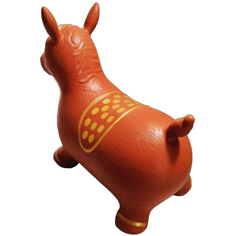 Bouncy Horse Inflatable Space Hopper Ride on Animal Toy for Kids Stable and Safe Includes Hand Pump Age 3