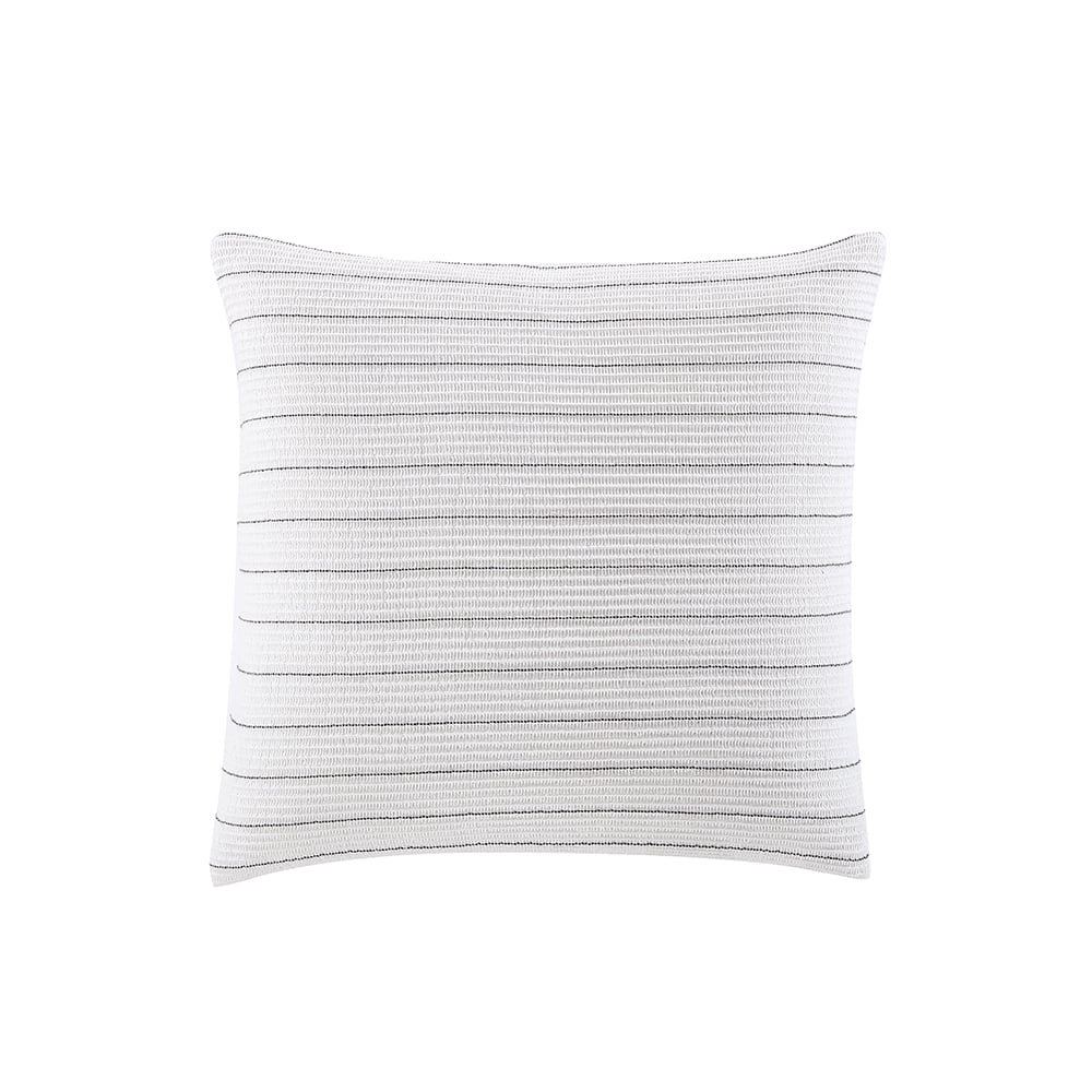 Better Homes and Gardens Waffle Weave Stripe Euro Pillow, White