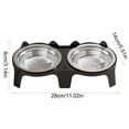 thumbnail image 3 of Byujiro Elevated Tilted Double Pet Bowls Neck-Friendly Cat & Dog Feeding/Watering Set with Non-Slip Stand, Anti-Tipping Design, Easy-Clean Bowls for Small Pets, 3 of 6