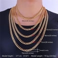 thumbnail image 4 of Collar de oro de 18 quilates para hombre a la moda, collar de cadena cubana para hombres, regalos de joyería, 4 of 9