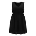 thumbnail image 7 of Summer Plus Size Beach Dresses for Womens 2026 Swimsuit Cover Ups Hollow Out Slits V-Neck Beach Coverup Dress XL-5X, 7 of 7