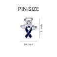 thumbnail image 2 of Bulk Angel Dark Blue Ribbon Awareness Pins (25 Pins), 2 of 3