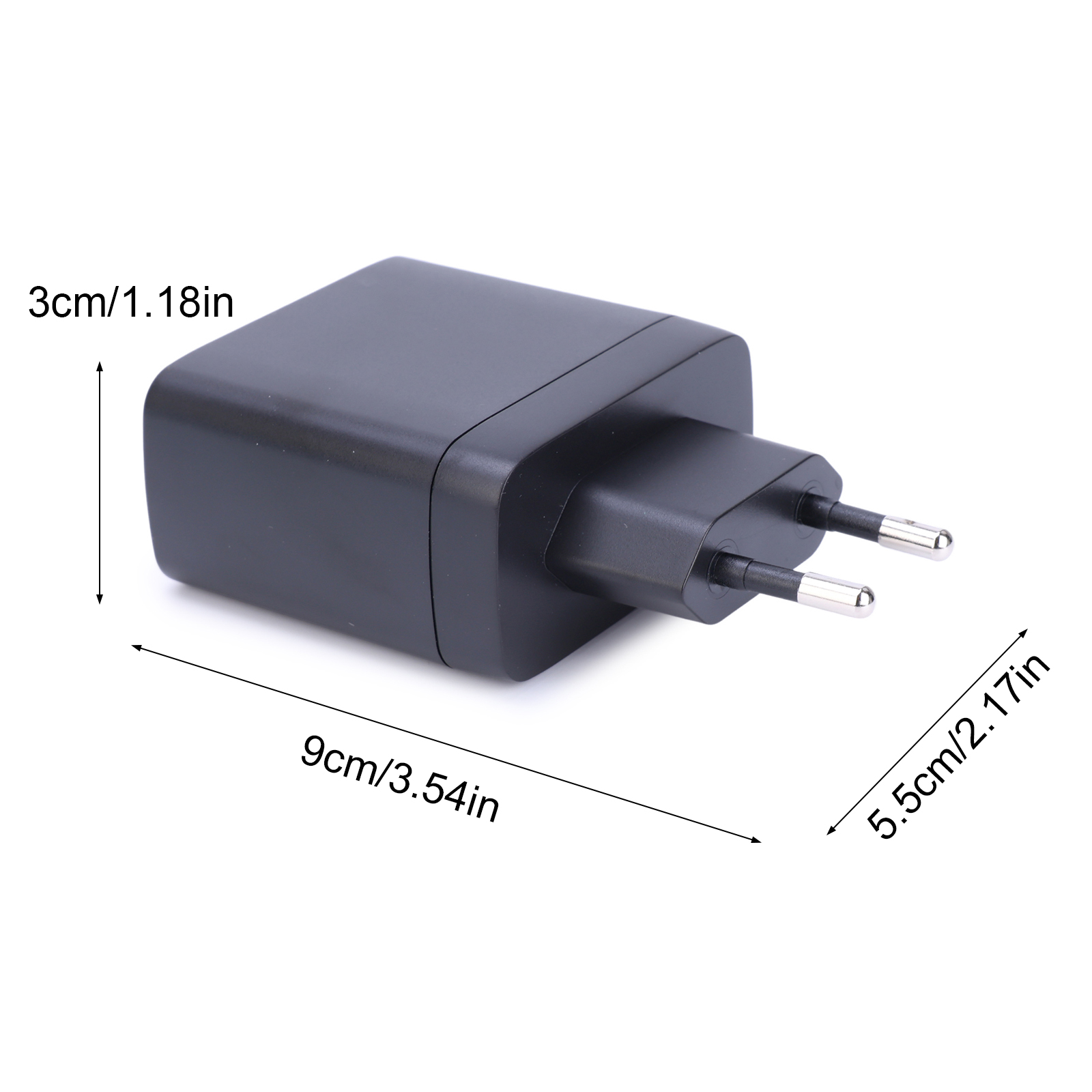 65W GaN Triple-Port USB Wall Charger | Fast PD Charging Station (EU Plug) - Compatible for iPhone 16 Pro/16/15, for Samsung S24/S23, and Tablets | Portable Travel Power Adapter