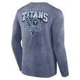 thumbnail image 3 of Men's Fanatics  Heather Navy Tennessee Titans Heritage Snow Wash Long Sleeve T-Shirt, 3 of 3