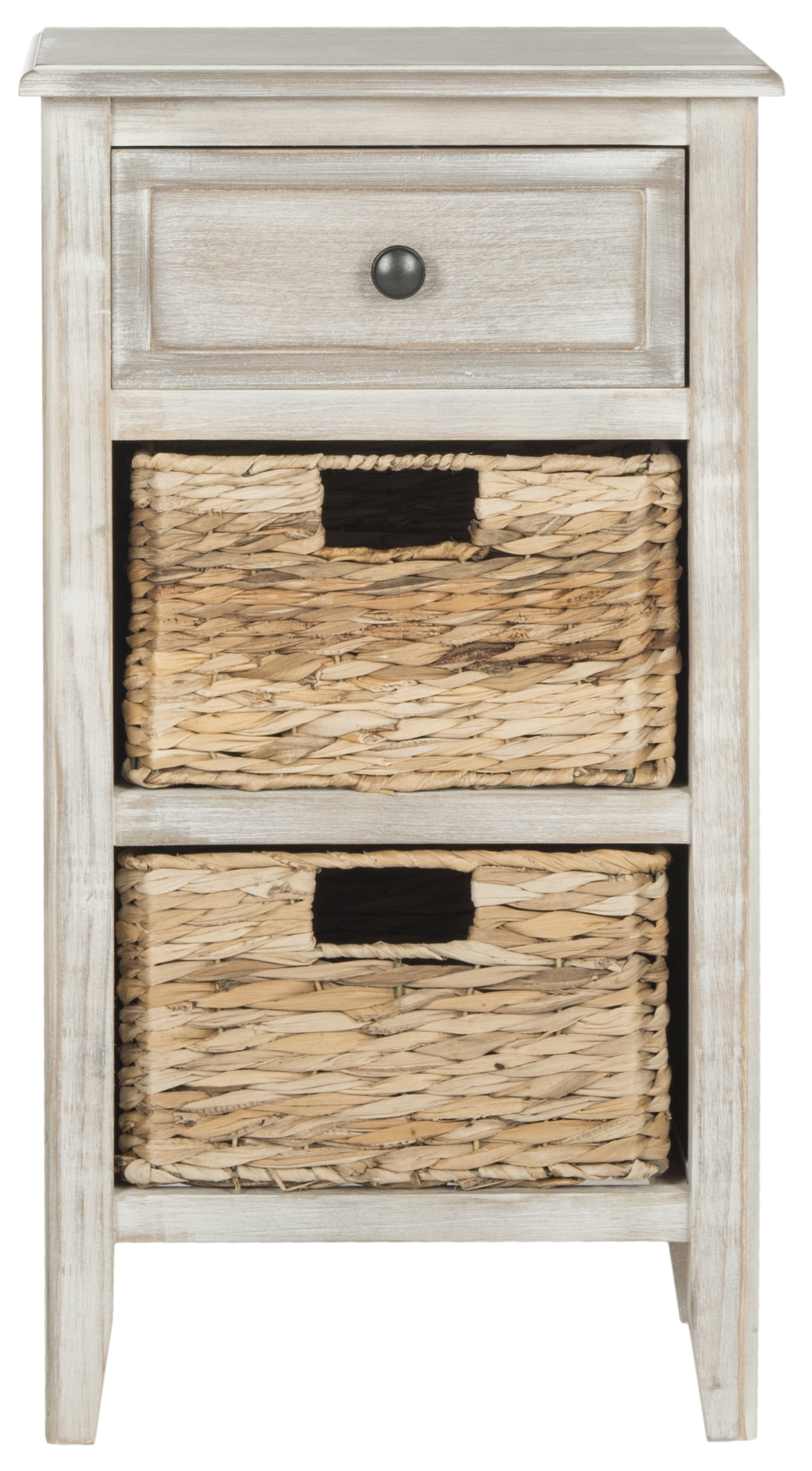Safavieh Everly Contemporary Side Table With Drawer And Two Baskets
