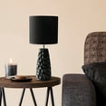 thumbnail image 4 of Simple Designs LT2083-BLK Sculpted Ceramic Table Lamp, Black, 4 of 6