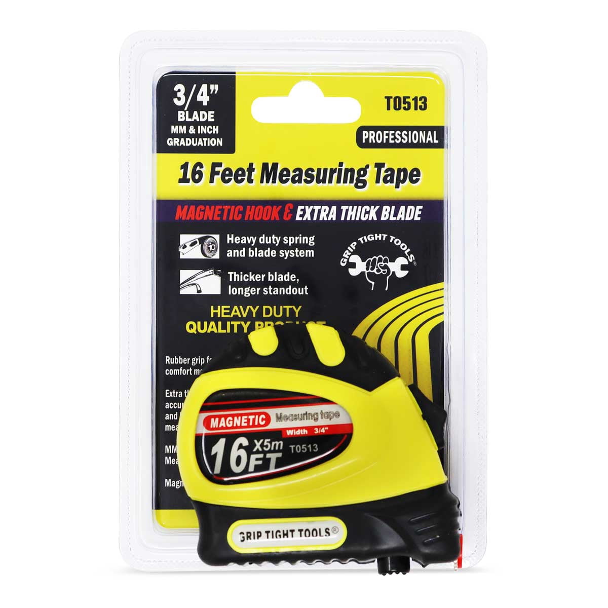 16FT X 3/4" Magnetic End Hook Tape Measure
