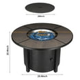 thumbnail image 6 of TLGREEN 42" Propane Fire Pit Table with Lid and Blue Stone, 50,000 BTU Auto-Ignition Circular Gas Fire Pit for Outdoor, 6 of 9
