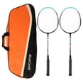 thumbnail image 2 of Badminton Racket, Shuttlecock Rackets Labor Saving Large Sweet Spot  Stability 2PCS With Carrying Bag For Outdoor Training, 2 of 8