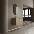 thumbnail image 4 of 30" Wall-Mounted Bathroom Vanity whit Ceramic Sink, 2-Soft Closing Door, Oak, Plywood, 4 of 9