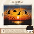 thumbnail image 3 of Wallpaper Birds Silhouette Sunset Lake Reeds Textured Vintage Sky Peel and Stick Wall Murals 69"H x 96"W Removable PVC Wall Paper Self-Adhesive Wall Paintings Art Decor for Bedroom Living Room, 3 of 7