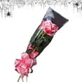 thumbnail image 4 of Gothic Halloween Rose Bouquet – Artificial Black/Red Roses for Horror Party Home Decorations, 4 of 5