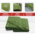 thumbnail image 4 of (2 Pack) 16' x 20' Green Canvas Tarp 12oz Heavy Duty Water Resistant, 4 of 21