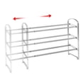 thumbnail image 3 of Seville Classics Expandable and Adjustable Shoe Rack Organizer, for Bedroom, Closet, Entryway, Hallway, Chrome Plated, 3-Tier, 3 of 9