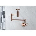 thumbnail image 2 of Kingston Brass KS810ZXAC Millennium Wall Mount Pot Filler Faucet, Antique Copper, 2 of 8
