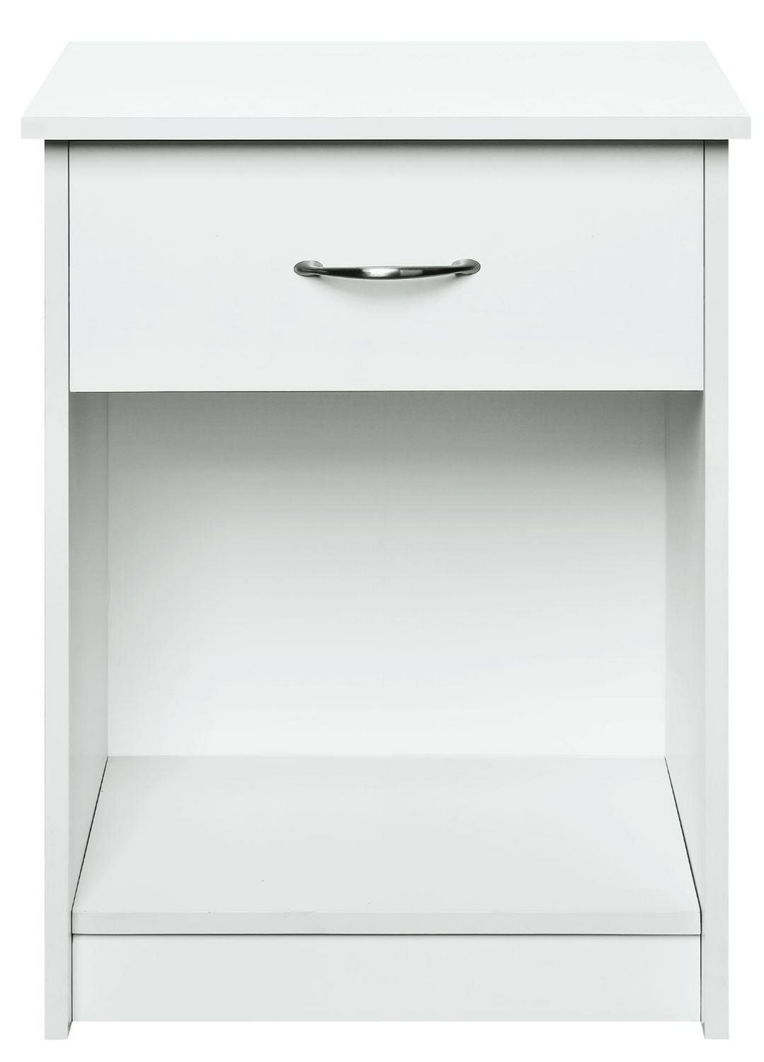 Mainstays Table de Nuit à un Tiroir Blanc