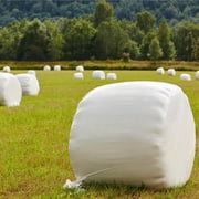 Bale Tuff 1 Mil Silage Wrap, 30 x 5000', 5-Layer Heavy-Duty Plastic, UV Protected, Self-Adhesive, White – 8 Rolls