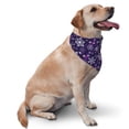 thumbnail image 2 of Daiia Christmas Purple Snowflakes Pattern Pet Scarf for Dogs and Cats – Soft & Breathable Bandana, Comfortable Pet Accessory for Everyday Wear, 2 of 6