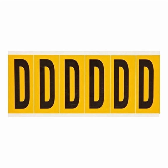 Brady Letter Label,D,1-1/2 in. W x 3-1/2 in. H 1550-D