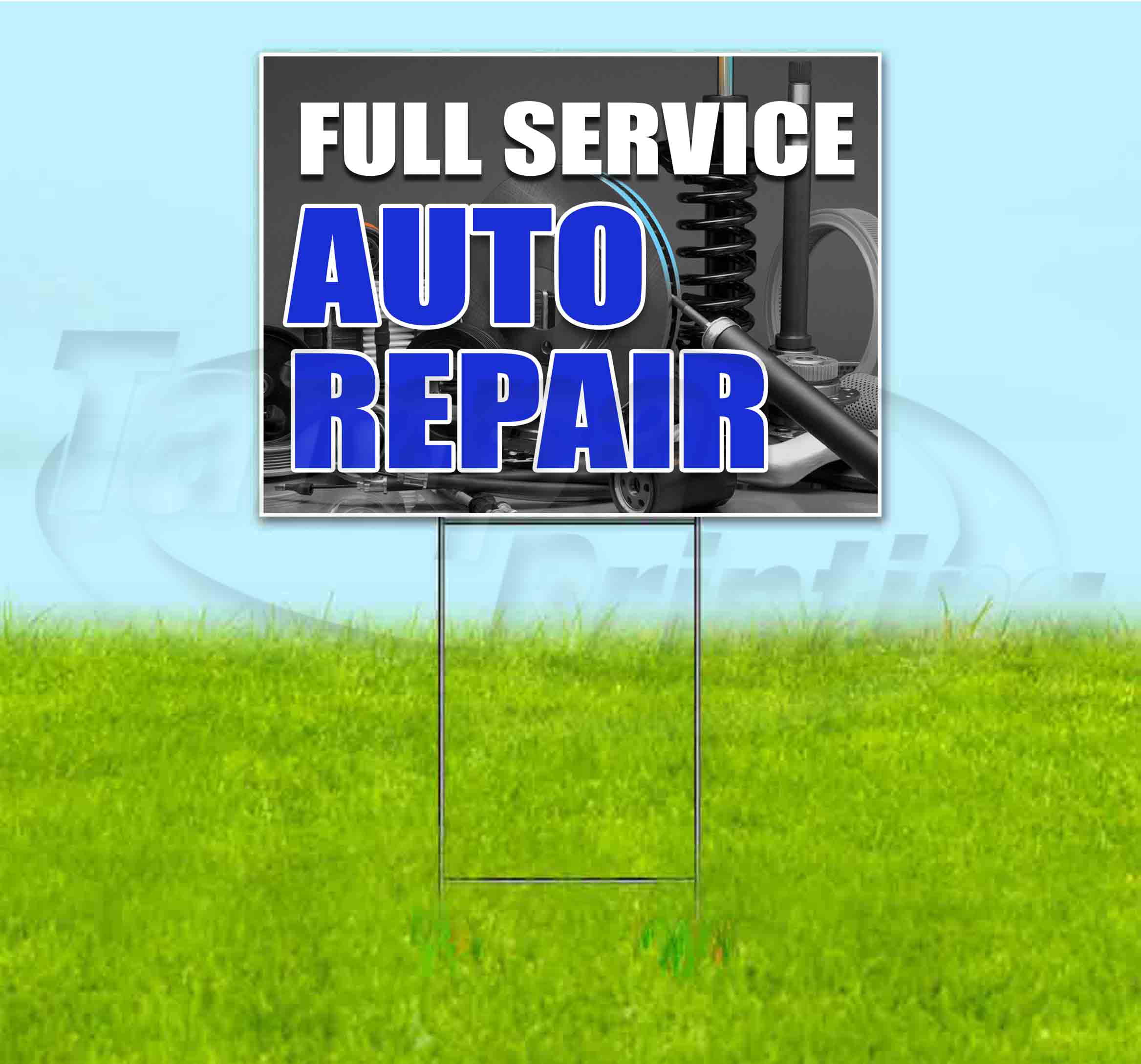 18"x24" OIL CHANGE Outdoor Yard Sign & Stake Sidewalk Lawn Auto Repairs Service 