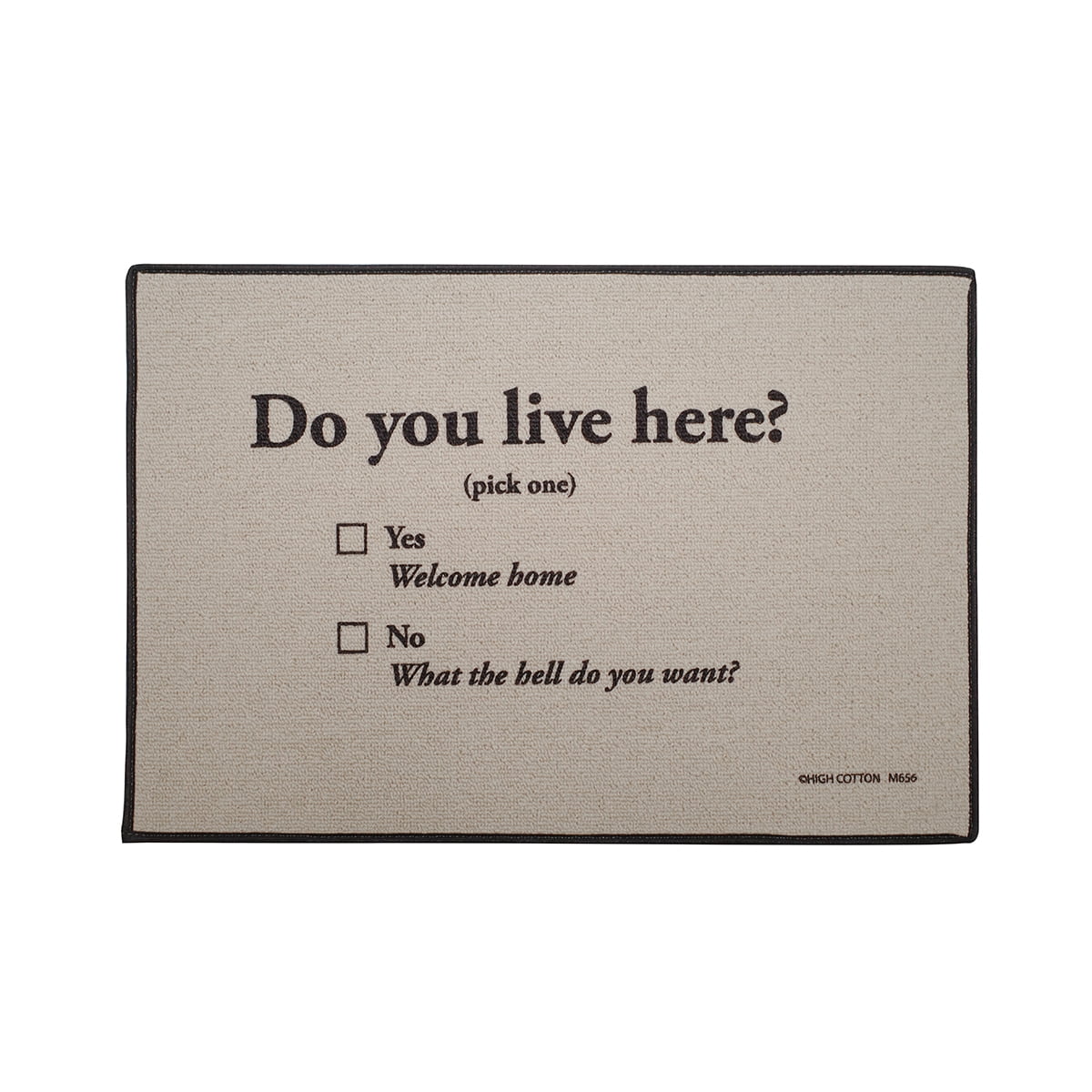 Novelty 'Do you Live Here?' Indoor/Outdoor and Go Away Doormat