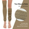 thumbnail image 2 of Wrapables Over The Knee Long Wool Blend Leg Warmers, Khaki, 2 of 4
