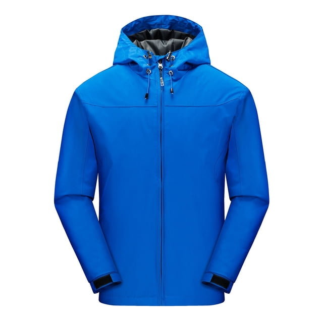 EGNMCR Jackets for Men Men's Four Seasons Jacket Outdoor Mountaineering Solid Color Jacket