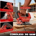 thumbnail image 6 of ELECMAPS Cordless Jigsaw 2700 SPM, Compatible with Milwaukee M18 Batteries, Multi-Blades for Wood Metal PVC Cutting (Battery Not Included), 6 of 8