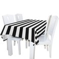 thumbnail image 2 of EREHome Nappes à Rayures Noir et Blanc Décoration de Table 60x104 Pouces, 2 of 5