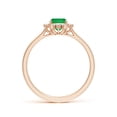 2wist Designs 18K Rose Gold Plated Statement Ring Cushion Emerald