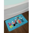 thumbnail image 2 of Retirement Party Bath Mat, Mature Ladies Group Dancing and Celebrating Holiday Together Graphic Image, Plush Bathroom Decor Mat with Non Slip Backing, 29.5" X 17.5", Multicolor, by Ambesonne, 2 of 2