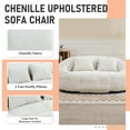 thumbnail image 5 of MOONMISS Chenille Loveseat Size Durable Chenille Fabric High Back Loveseat, Beige, 5 of 8