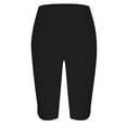 thumbnail image 2 of leijia Women Cropped Yoga Pants High Waisted Stretchy Straight Tights with Pockets Soild Color Slim Workout Leggings Half Pants, 2 of 4