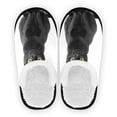 thumbnail image 2 of Women's Men's Slippers, Non-Slip Travel Unisex Fleece House Shoes Black Cat, 2 of 7