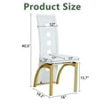 thumbnail image 4 of Noble House Modern Minimalist 2-Piece Dining Chair Set - White Saddleback, 4 of 10