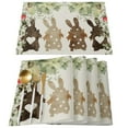thumbnail image 1 of Dsscvnef Easter Bunny Egg Pattern Linen Print Kitchen Dining Room Insulated Decorative Placemat（6） Table Runners 36 Inches with Place Mats Table Dinner Set for 4 round, 1 of 7