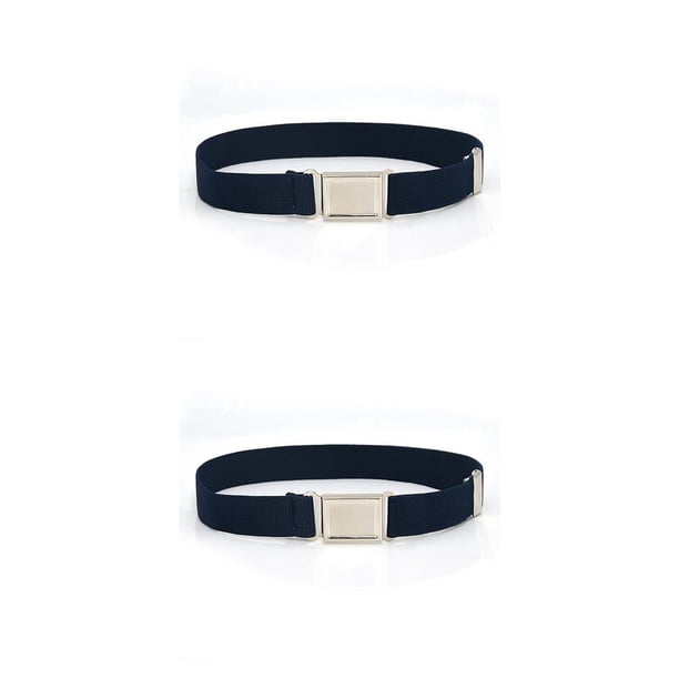 Sonducket Cinturones Hebilla de imán fácil Accesorios de ropa ajustables Multicolor Ligero con tejido fino para niños Niñas azul marino azul marino 2piezas Sonducket CBP300840
